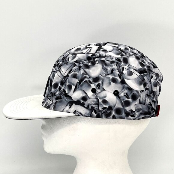 Entree LS Authentic Skull Print 5-Panel Cap Hat Adjustable Leather Strap - Picture 5 of 16